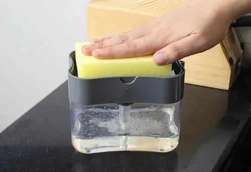 Dispensador De Jabón Lavaplatos Fregadero Porta Esponja