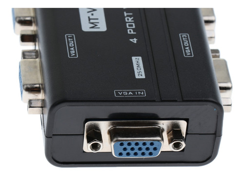 Imagem 3 de 12 de 4 Vias Svga Vga Splitter De Sinal Um A Quatro Portas Svga