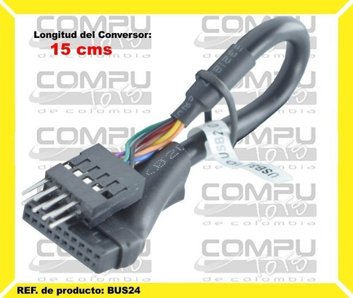 Adaptador 20 Pin 3.0 A 10 Pin 2.0 Ref: Bus24 Computoys Sas