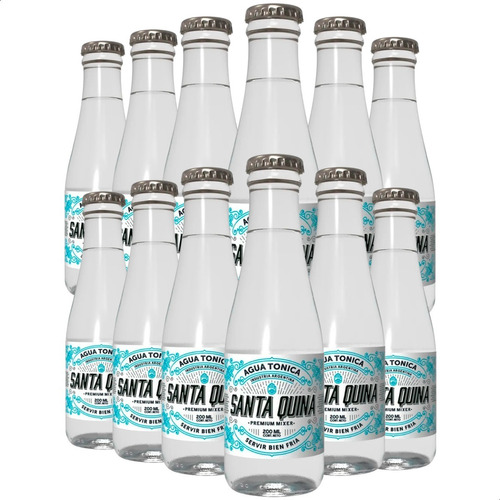 Agua Tonica Santa Quina Vidrio 200ml Caja X12