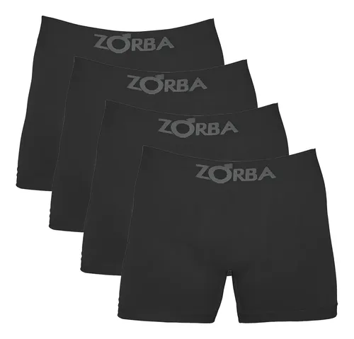 Kit 4 Cuecas Boxer Sem Costura Algodão Zorba