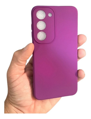 Capa Capinha Case Aveludada Compatível Para S23 Plus 6.6 Cor Roxo