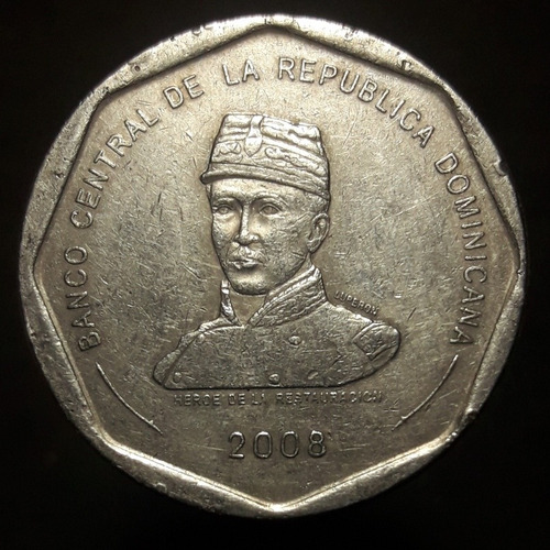 Moneda República Dominicana 25 Pesos  2008 