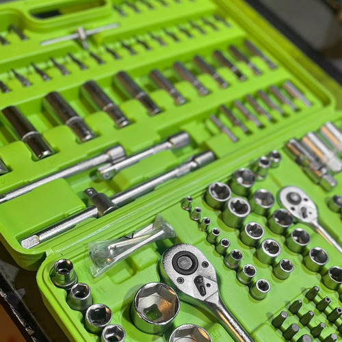 Kit Juego De Dados Y Puntas De 171 Piezas Cromado Kroner