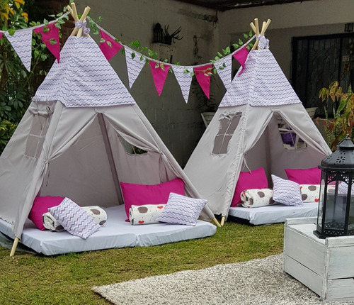 Carpa Tipi Infantil + 2 Almohadas Y 2 Mantas