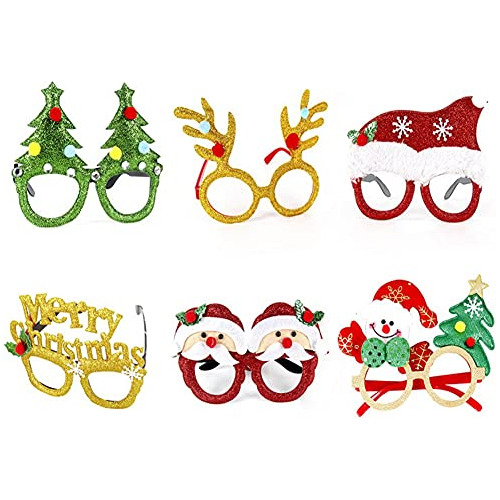 6 Pcs Christmas Party Glasses Christmas Glasses Frames ...