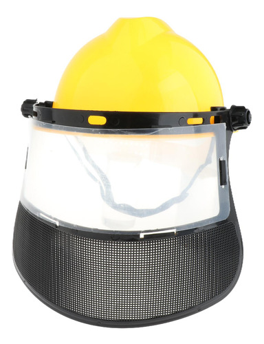 Casco Protector Facial Ajustable Universal Amarillo Para