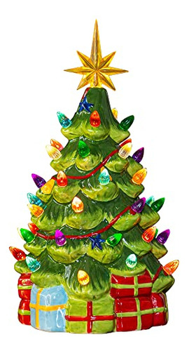 11 Pulgadas  Árbol De Navidad De Cerámica, B099j6dy1j1