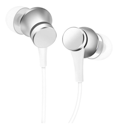 Imagen 1 de 7 de Auriculares In-ear Xiaomi Mi Headphones Basic Plateado Cuota