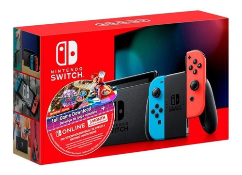 Consola Nintendo Switch 2019 Neon Bundle Mario Kart 8