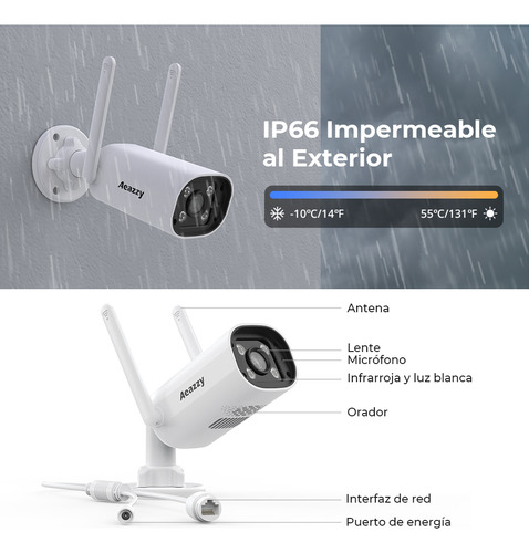 5mp Kit 4 Cámaras De Seguridad Videovigilancia Wifi Pantalla