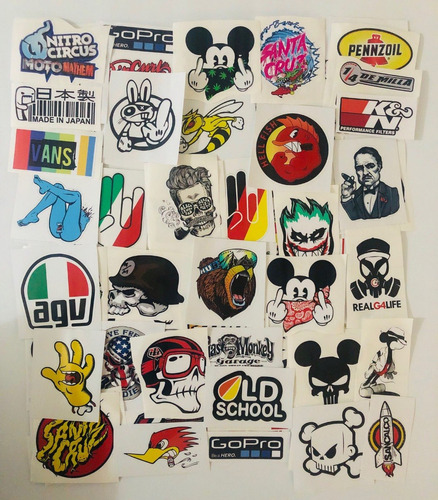 Calcos Vinilos Stickers Auto Moto Tunning Skate - X 250 Unid