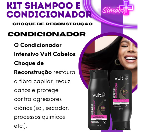 Kit Shampoo E Condicionador Choque De Reconstrução 200ml