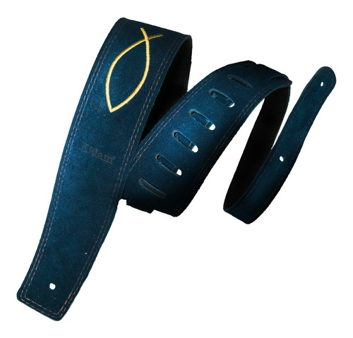 Strap Kidam Piel/gamuza Azul Bordado Cristiano 