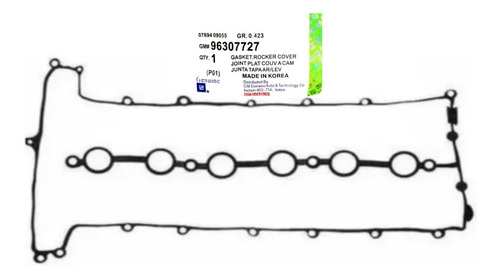 Empacadura Tapa Valvula Chevrolet Epica 2.5 2007 2008 2009