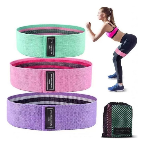 Pack 3 Bandas Elasticas Ligas Resistencia Piernas Gluteos