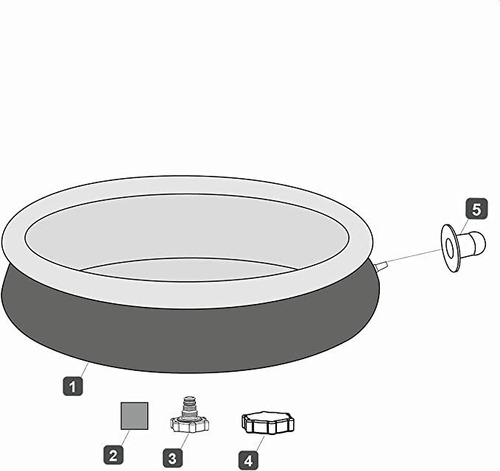 Pileta inflable redonda Bestway Fast Set 57443 de 3.66m x 76cm 5377L gris caja