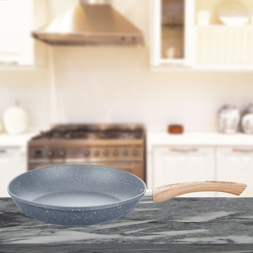 Frigideira de Cerâmica Indução Vitroceramico Elétrico e a Gás Antiaderente Não Gruda 22cm Cor Cinza