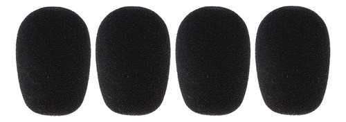 4 Piezas Pequeño Micrófono Negro Auriculares Solapa