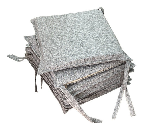 Almohadon Para Silla Lino Antimancha 40x40 5 Cm Cubresilla 6