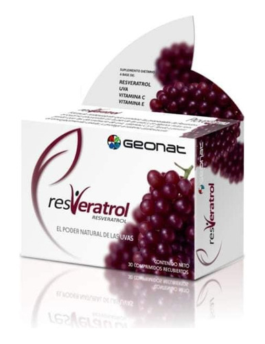 Suplemento En Comprimidos Geonat Resveratrol En Caja Antioxi