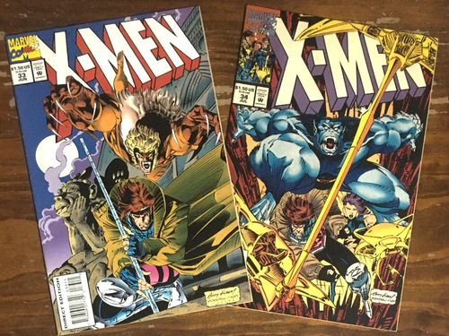 Paquete Con X-men # 33 Y 34 (1994) Andy Kubert . Marvel Usa