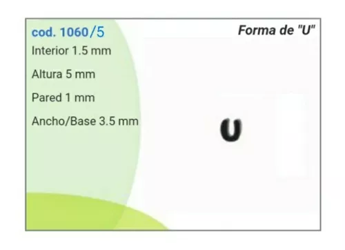 Burlete U De Goma Para 1mm Interior (1mts)