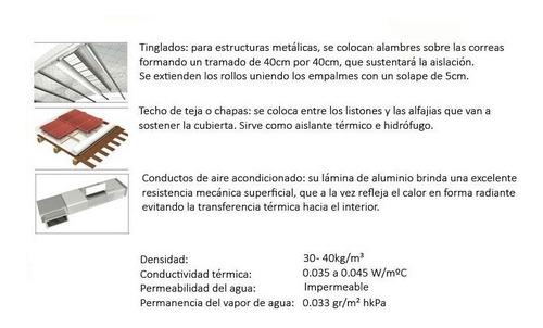 Imagen 3 de 5 de Aislante Espuma Aluminizada 5mm / 20mts2