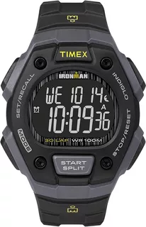 Reloj Hombre Timex Ironman 42 Mm Wr 100m Tw5m187009j Color de la correa Negro Color del bisel Negro Color del fondo Negro