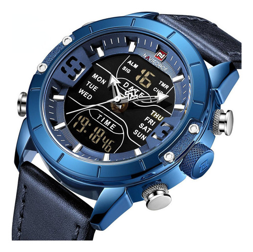 Reloj Deportivo De Piel Naviforce 9153 Luminous