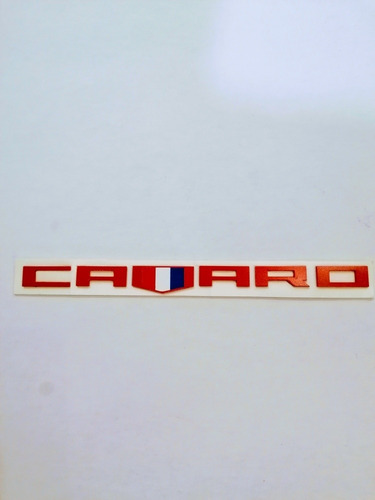 Emblema Letra Chevrolet Camaro Autos Con Bandera Color Rojo