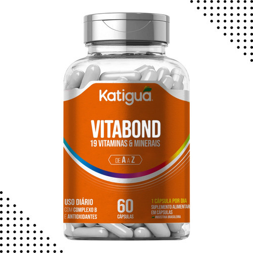 Polivitamínico Katigua A-z 60caps Vitaminas Sais Minerais Sabor Natural