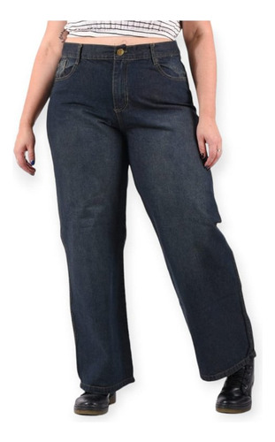 Pantalon De Jeans Wide Leg Botamanga Ancha Talles Grandes