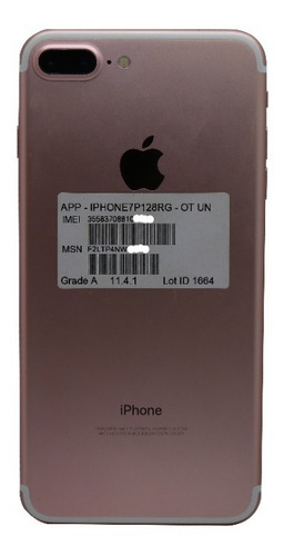 iPhone 7 Plus 128gb Rose A1661 Sem Acessórios Com Nf A12687