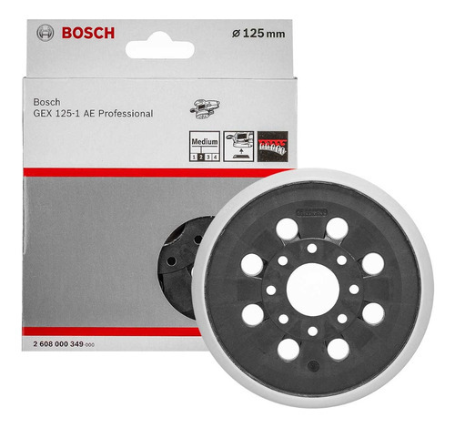 Placa De Lija Para Bosch Gex 125-1 Ae Profesional Cantidad De Granos 0