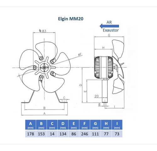 Micro Motor 1/25hp Elgin Mm20b Bivolt