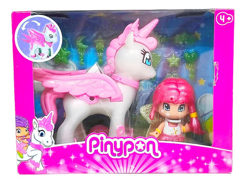 Figura Pinypon Muñeca Con Unicornio Volador Original