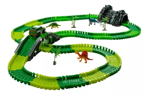 Pista Dino Dinossauro Track Car Infantil Radical Carro 252 peças T