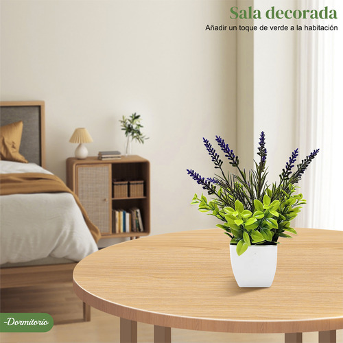 . 4 Macetas Plantas Artificiales Barro Decoración Bonsai