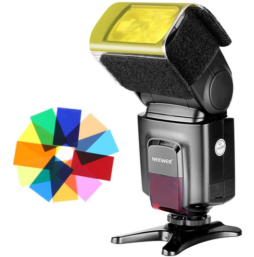 Flash Speedlite Difusor Reflector Y 12 Piezas Filtro Color