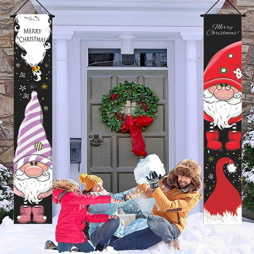 Q6 Feliz Navidad. Cuelga La Pancarta. Chris Para Interiores