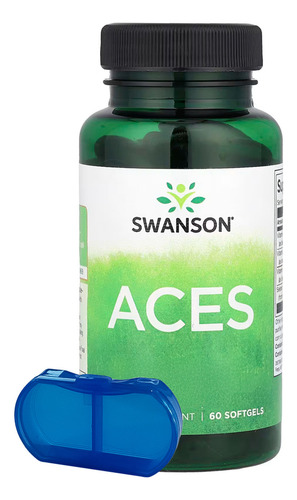 Swanson Vitamina A, C, E E Selênio 60 Softgels + Porta Cáps Sabor Sem Sabor