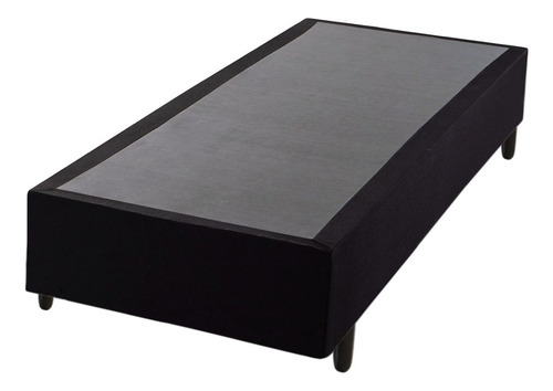 Base Box Solteiro Hellen Sommier Para Colchão De 88 Cm Preto