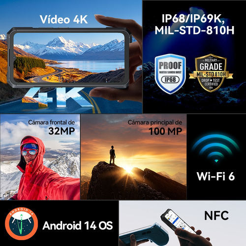 Cubot Kingkong X 5g Dual Sim 256gb Negro 16gb Ram Android 14