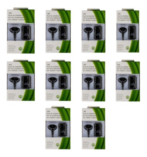 Paquete 10 Piezas Kit Carga Y Juega Para Control Xbox 360