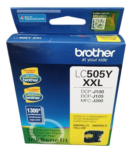 Cartucho Brother Lc505y Xxl Amarillo Original Para Dcp-j100