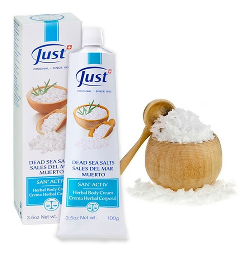 Imagen 1 de 6 de Crema San Activ Producto Swiss Just Con Sales Del Mar Muerto
