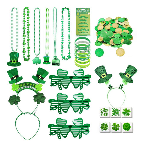 Decoraciones Para El Día De San Patricio Con Gafas Verdes Y