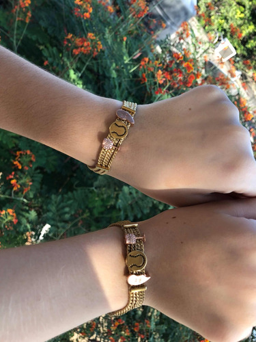 Pulseras De Mejores Amigos Oro Rosa