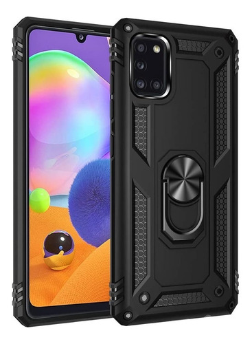 Funda Uso Rudo  Para Samsung  A31 / A71 +cristal Templado 9d